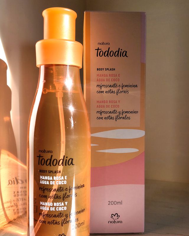 Body Splash Mango Rosa – Tododia · mango rosa y agua de coco · 200ml – Natura en Ailu Showroom, perfumería en Ensenada con envíos a toda Argentina